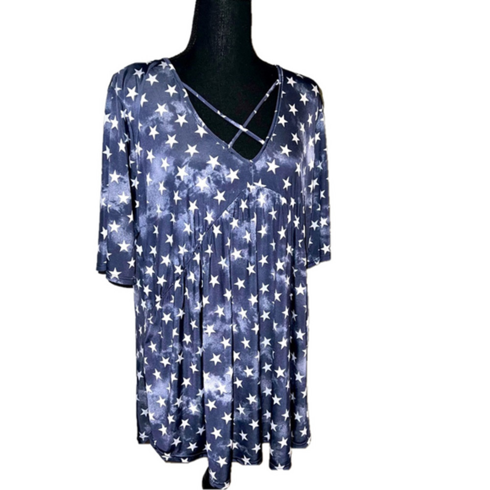 NWOT - Heimish USA - Blue and White - American - Stars - Size 1 X
